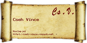 Cseh Vince névjegykártya