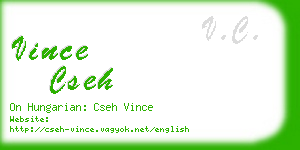 vince cseh business card